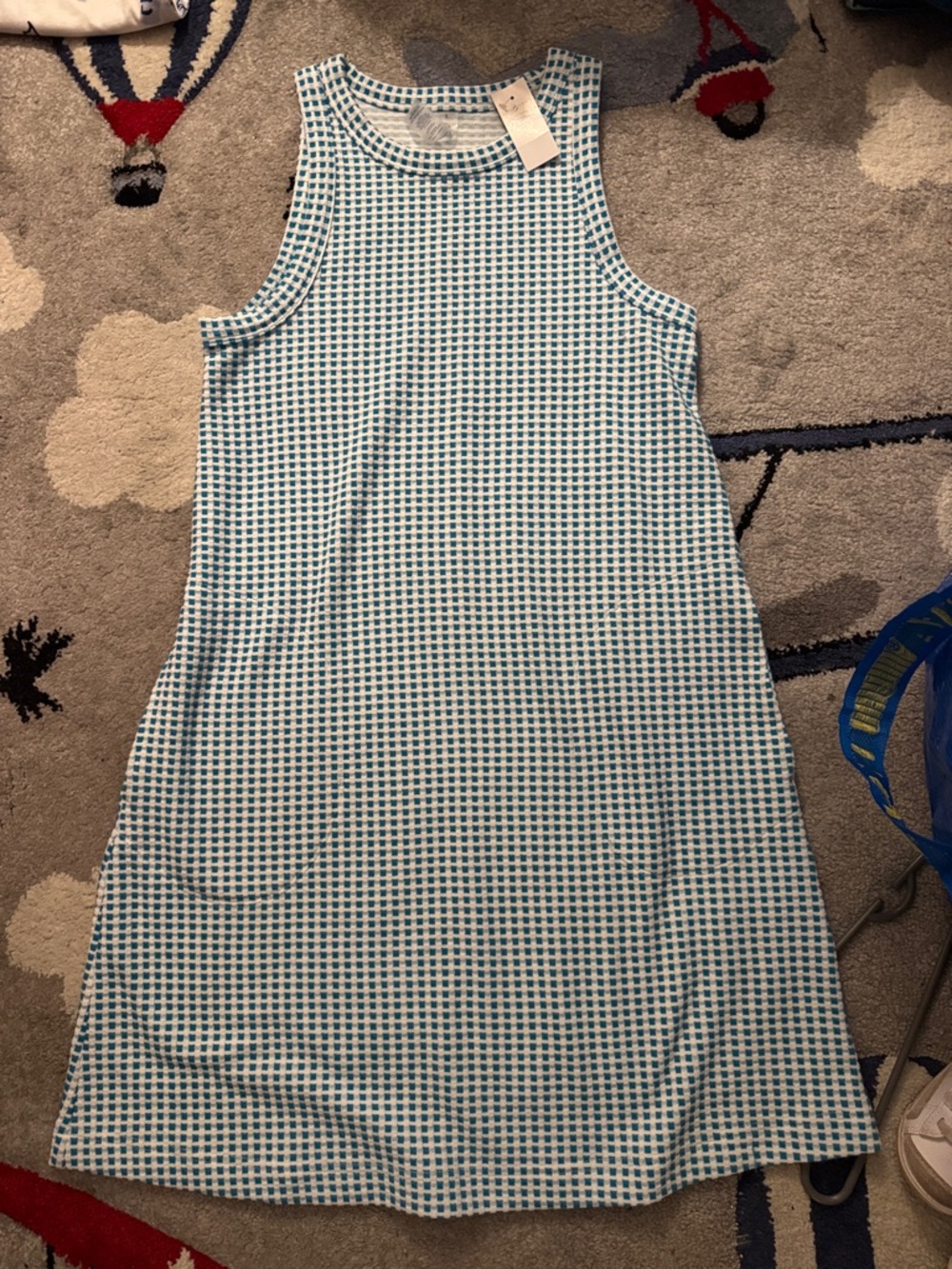 Lou & Grey Blue and White Gingham Top